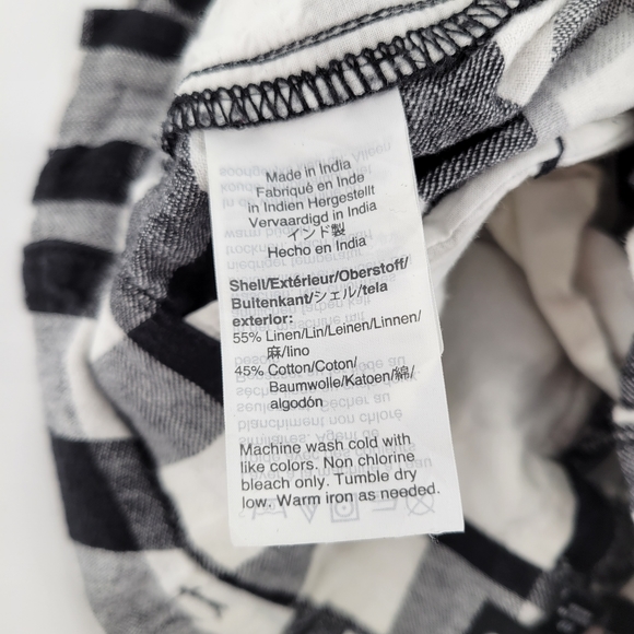 Madewell paper bag pants in gingham black and white 00 - Picture 6 of 7